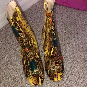 Size 9 snake skin booties